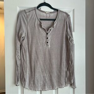 Jane & Delancey thin gray/taupe top, size large